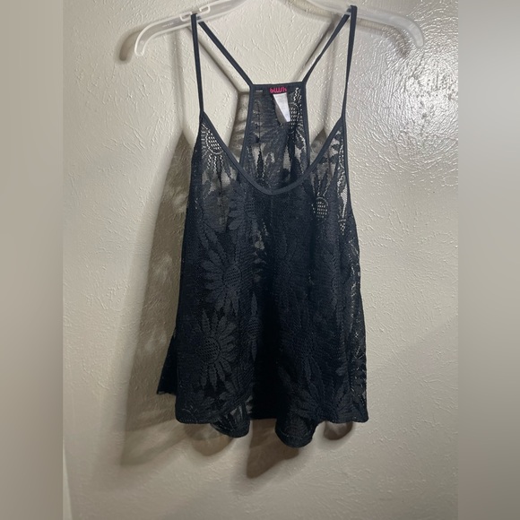 Sheer lacey swimsuit coverup top - Picture 1 of 3